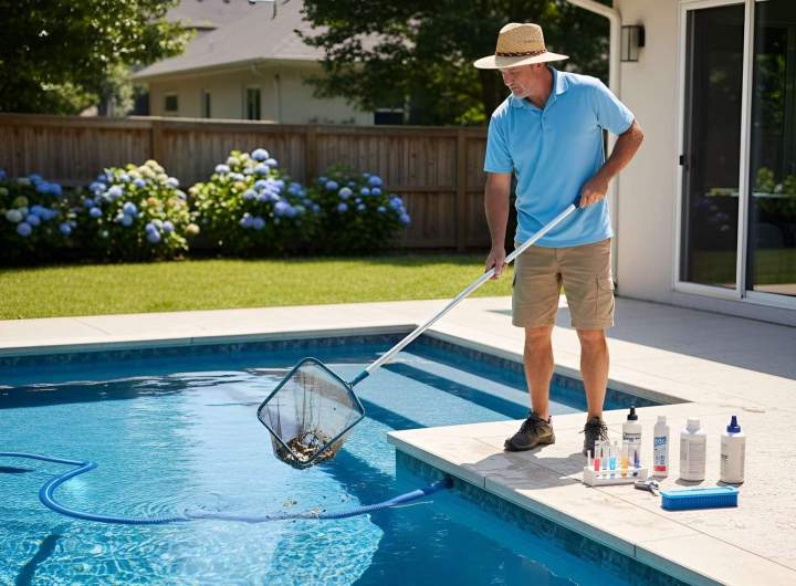 Maintenance, nettoyage et hivernage de bassin